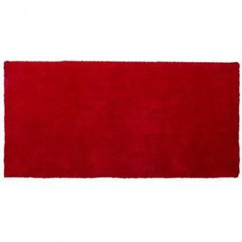 Alfombra Shaggy Roja Moderna 80 x 150 cm Demre de Pelo Largo y Alta Densidad