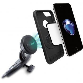 iVoler Soporte Móvil Coche para Ranura de CD de Coche,Soporte Magnética Universal de Móviles Apoyo 360 ° Gratuito Giratorio Soporte de smartphone para iPhone 7/7 Plus/6S/6s Plus/6/6 Plus/5S/5C/SE, Samsung Galaxy S6 Edge, Huawei P9,LG, Sonny, Xiaomi GP