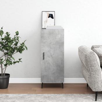 Aparador de madera contrachapada gris hormigón 34,5x34x90 cm Mueble de Almacenaje de Salón, Buffet para salón, Armario Auxiliar, Armario de Almacenamiento