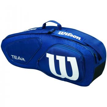 Wilson Team II 3Pk Ny - Bolsa de tenis, color azul marino / blanco, talla única