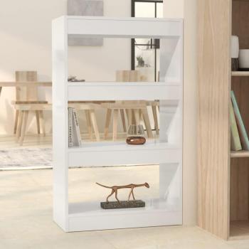 Estantería divisor de madera de ingeniería 60x30x103 cm en blanco, negro y roble sonoma, mueble de almacenaje para oficina, estudio, sala de estar y dormitorio