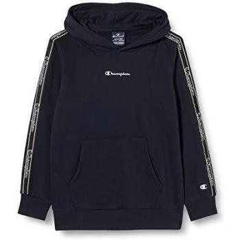Champion Boys' Seasonal Tape Hooded Sweatshirt Sudadera con Capucha, Azul