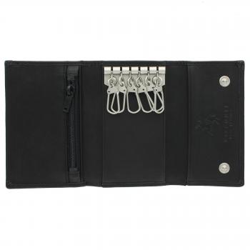 Visconti Cartera Portallaves Compacto de Cuero 1178 Negro