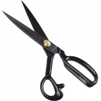 Tijeras de confección Tomuku. Tijeras de Sastre Tijeras de modista con mango cómodo y ergonómico para corte de telas, cuero, materiales, ropa, costura y sastrería. 10 ''