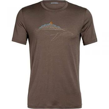 Icebreaker Tech Lite Whitecap Whale Camiseta para hombre, Driftwood, M