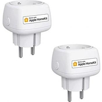 Mini WiFi Enchufe Inteligente, Meross Mini Enchufe WiFi Compatible con HomeKit Siri, Alexa, Google Assistant y SmartThings, Wi-Fi Smart Plug, 2 Paquete