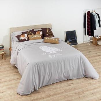Funda Nórdica Harry Potter Magical Hedwig Multicolor 155 x 220 cm Cama de 90, 175 Hilos, con Botones, 100% algodón, Ligera y Confortable, Licencias Oficiales