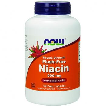 NOW Foods Flush-Free Niacin 250mg & 500mg Double Strength, 180 Vcaps