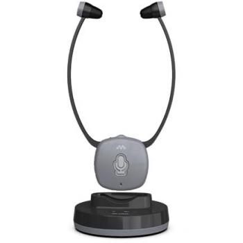 Auriculares Inalámbricos Meliconi Easy Audio Negro y Gris con Base de Carga, Autonomía 15h, Alcance 20m