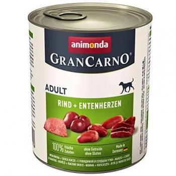 Animonda GranCarno Original Adult Beef and Duck Heart Wet Dog Food 6 x 800g