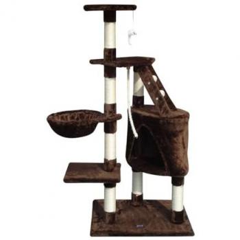 Árbol rascador para gatos Gloria 55 x 40 x 120 cm Marrón Madera Papel Sisal