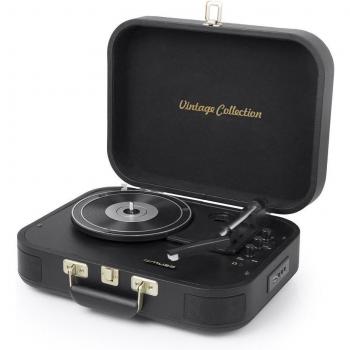 Tocadiscos estereo Muse MT501ATB con conectividad Bluetooth y diseño elegante