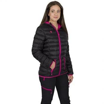 Izas Kresa Chaqueta De Fibra Ultraligera, Mujer, Negro/Fuxia, XS