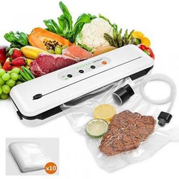 Aigostar Doreen 30LYD - Envasadora al Vacío 110W, para Alimentos Secos y Húmedos, con Cortador de Bolsas, Indicador Luminoso, Incluye