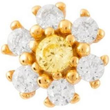 Piercing Ear Candy Little Margaret de plata de ley 925 bañado en oro amarillo 18k