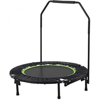 Tunturi Trampolín Plegable Fitness 104 cm de diámetro/Rebounder Trampolin/Mango Regulable - Ideal para Ejercicios en Casa
