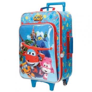 Super Wings Equipaje Infantil, 50 cm, 26 litros, Azul