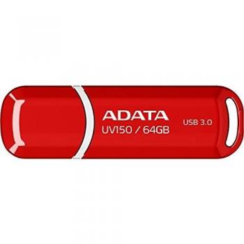 ADATA UV150 64GB USB 3.0 Snap-on Cap Flash Drive, Red