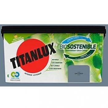 Titanlux Biosostenible pintura para paredes Gris Cuarzo 4L