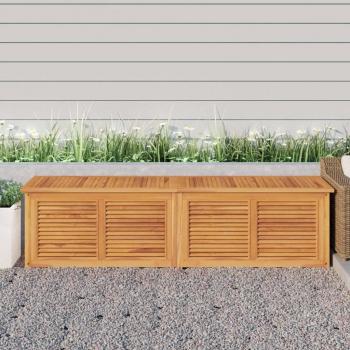 Teak Wood Garden Storage Box with Bag 78.7x19.7x20.9