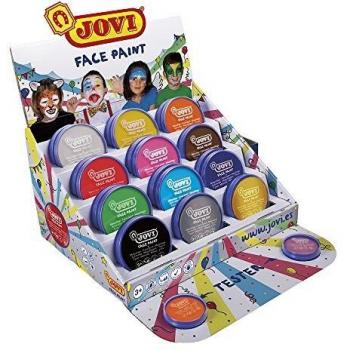 Jovi- Expositor 24 tarros Maquillaje 20ml Colores Surtidos, Multicolor