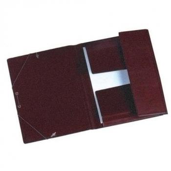 Carpeta solapa Iberplas PVC Folio prolongada Burdeos