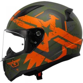 LS2 Casco Integral FF353 Rapid II Thunder Birds Naranja Mate - Casco integral, diseño Thunder Birds, color naranja mate, modelo FF353, talla XS disponible