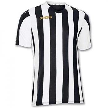 Joma Copa Camiseta de Equipación de Manga Corta, Hombre, Negro/Blanco, XL