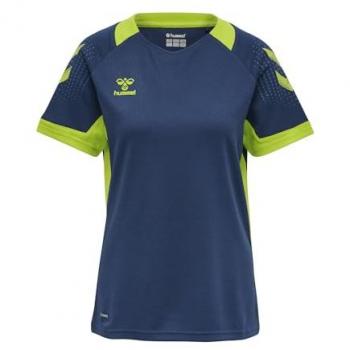 Hummel hmlLEAD Women's Swimsuit - Short Sleeve, Blue, Poly Fabric