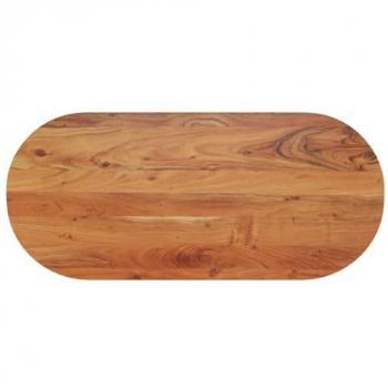 Tablero de mesa ovalado madera maciza de acacia 110x50x2,5 cm