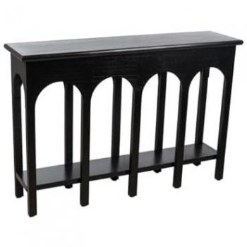 Consola Romimex Negro Madera de Paulonia Madera MDF 120 x 81 x 40 cm