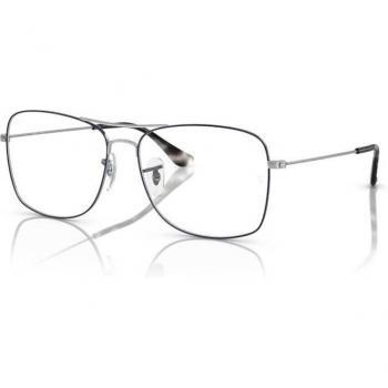 Ray-Ban Rx6498 col. 2970 Unisex Squadrata Blu / argento and Ray-Ban Rx8157V Frank Glasses Gray male Size: 55 MM