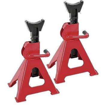 JBM 50832, Juego de 2 caballetes, Rojo y negro, 3 Toneladas