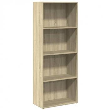 Estantería de madera de ingeniería roble Sonoma 60x30x152 cm Marrón