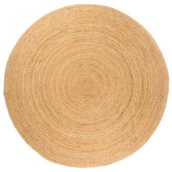 Alfombra redonda de yute trenzado 180 cm beige