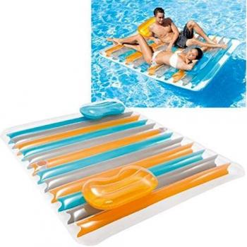 Intex 56897EU - Colchoneta hinchable doble con 2 almohadas 198 x 160 cm