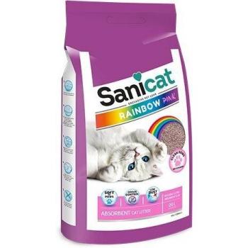 Sanicat Rainbow Color Rosa, Arena de Gato Absorbente - 20L