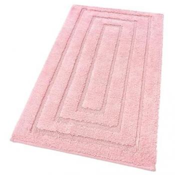 Alfombra de baño 50x80 cm algodón puro suave antideslizante elegante lujoso rosa 100% Made in Italy