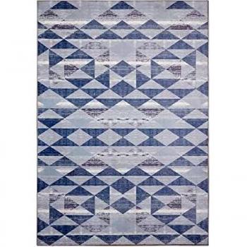 Bedsure Alfombra Salón Grande Pelo Corto - Alfombra Moderna 160x230 cm para Comedor Que se Pueden Fregar, Alfombras Colores Verano de Diseño Rombo y Estilo Nórdico, Gris
