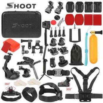 Set de Accesorios para Cámara de Acción GoPro - Monópode y Montaje para GoPro Hero 9, 8, 7, 5, Xiaomi Yi 4K, SJCAM SJ7, M20, E