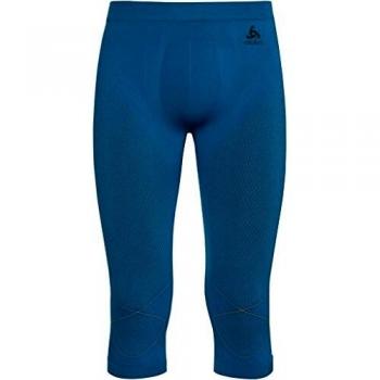 Odlo Evolution - Pantalón 3/4 para Hombre, Color Azul y Naranja