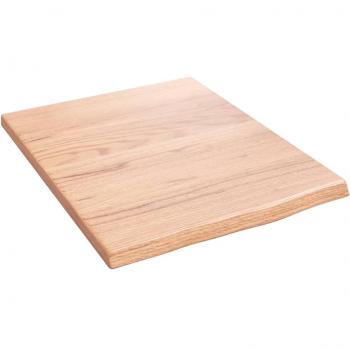 vidaXL Wall Shelf - Light Brown, 40x50x2 cm, Treated Solid Wood Oak