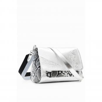 Desigual Elegant Silver Polyurethane Handbag