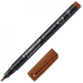 ROTULADOR PERMANENTE STAEDTLER MARRÓN PUNTA F 0.6MM LUMOCOLOR SUPERFINO 318