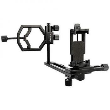 Svbony Adaptador Smartphone Telescopio,Adaptador Móvil Telescopio Terrestre,Ajustable de 360° Universal