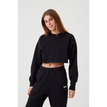 Björn Borg Studio Oversized Cropped Crew Black, M