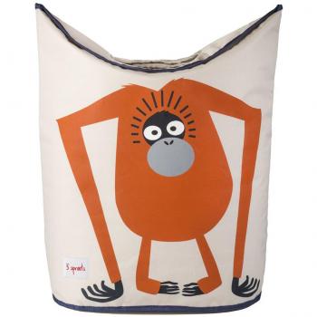 3 Sprouts - Cesta de lavandería - Cesta para guardar la ropa de bebé, guardar la ropa de bebé, Orangután