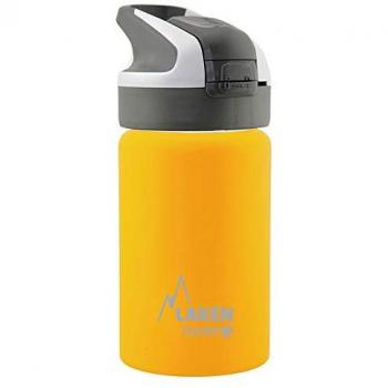 Botella Térmica Laken Summit de Acero Inoxidable 350 ml Amarillo con Boquilla y Doble Pared