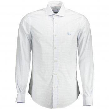 Harmont & Blaine Elegant White Cotton Shirt with Contrast Detailing - XL