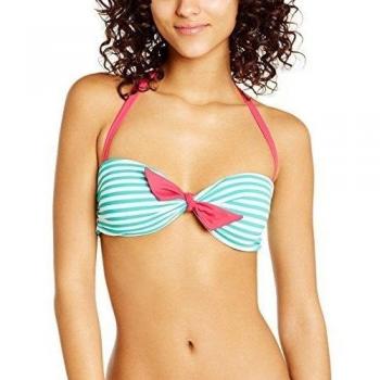 Kiwi Saint Tropez Ht turn noeud rayon adlt - Parte de arriba de bikini para mujer, color grün - vert